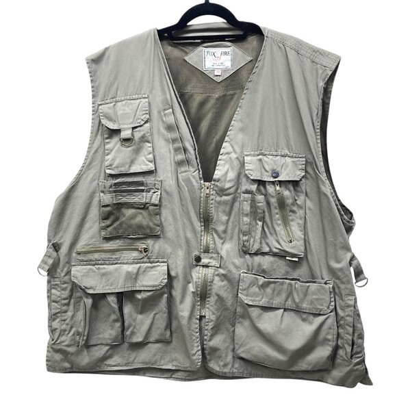 Foxfire Ultimate Vest Beige, Men's 3XB, Fishing Hunting Utility‎ Cotton Vented - Picture 1 of 8